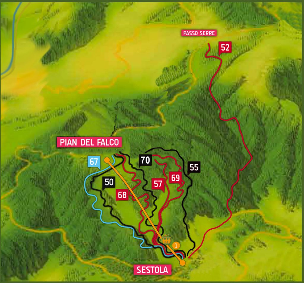 Cartina Downhill Bike Park Cimone Sestola