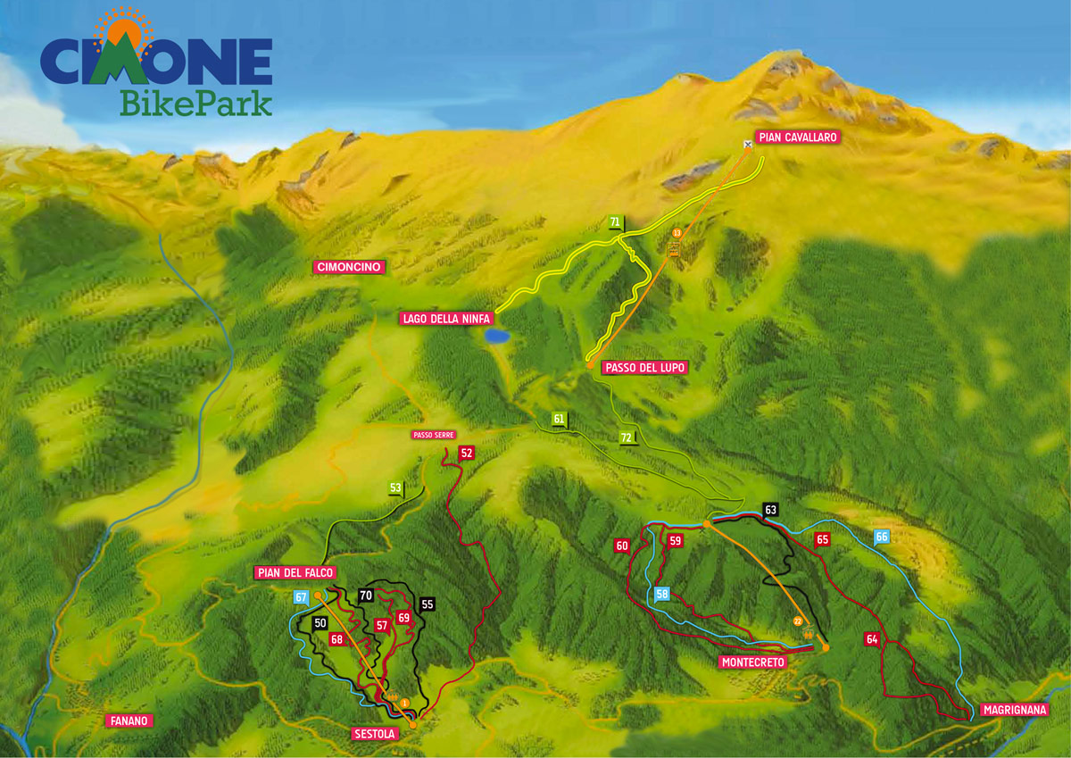 downhill_mappa-bike-park-2025 Cartina Downhill Bike Park Cimone